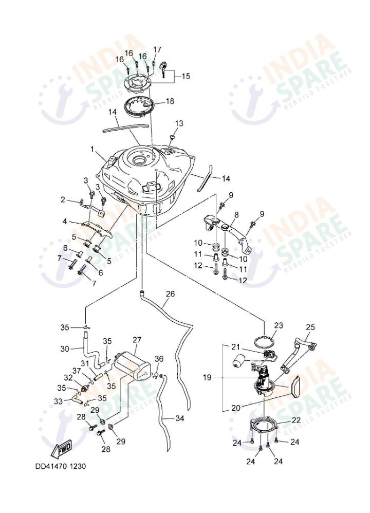 YAMAHA DD41 XSR Series FUEL TANK